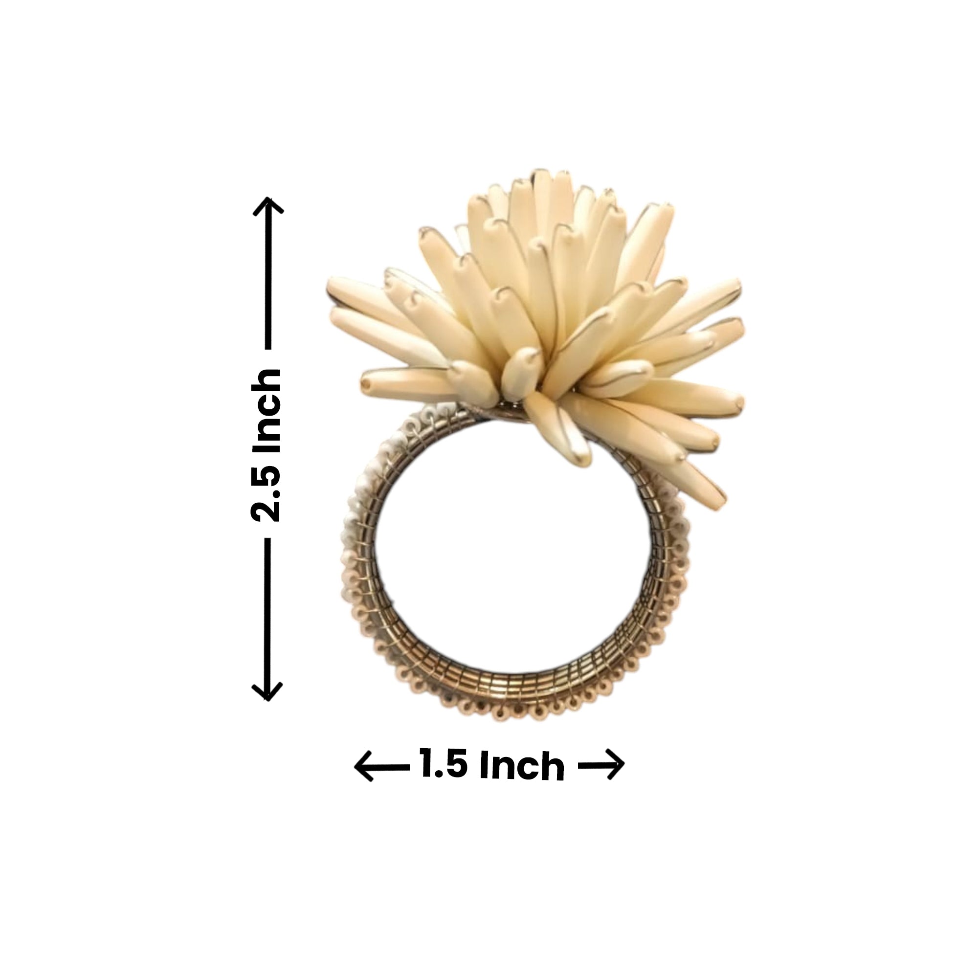 Beaded Napkin Ring Set of Four